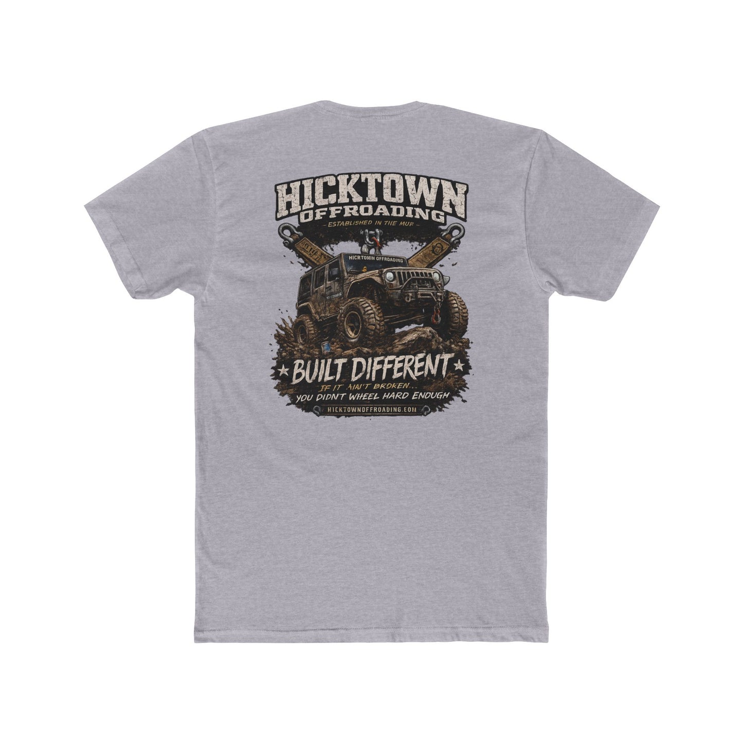 Hicktown Offroading Tee — "Built Different" Jeep Graphic T-Shirt