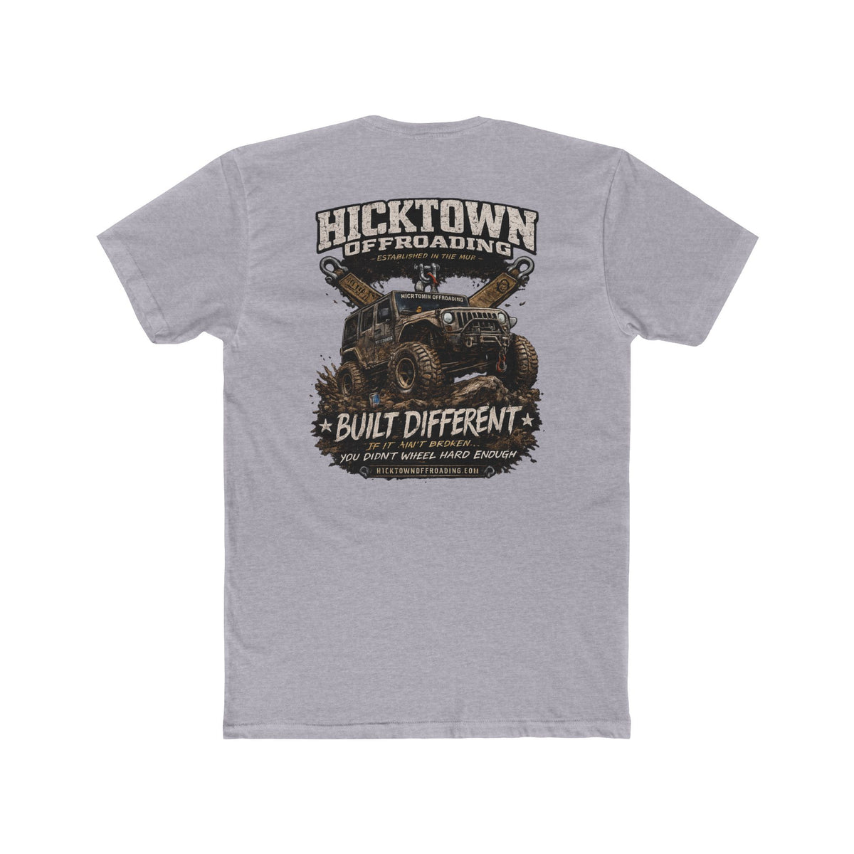 Hicktown Offroading Tee — "Built Different" Jeep Graphic T-Shirt