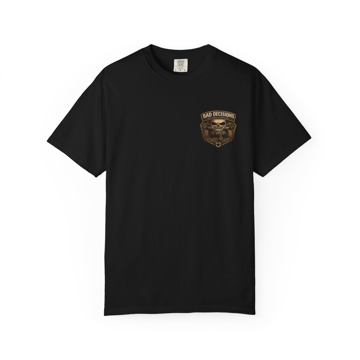 Bad Decisions Offroad T-Shirt — 'Mud • Mayhem • Memories' Jeep Skull Graphic
