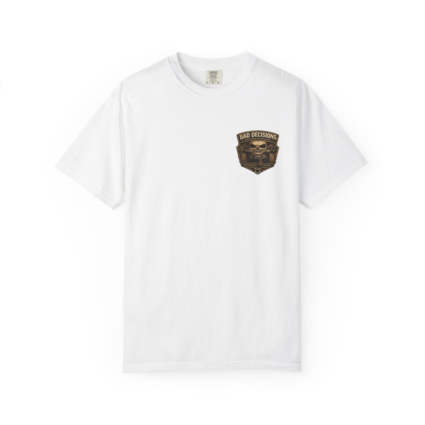 Bad Decisions Offroad T-Shirt — 'Mud • Mayhem • Memories' Jeep Skull Graphic