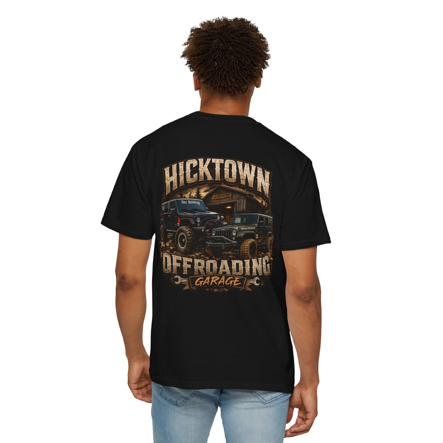 Hicktown Offroading Garage T-Shirt featuring Doc Holliday and Monkey Business