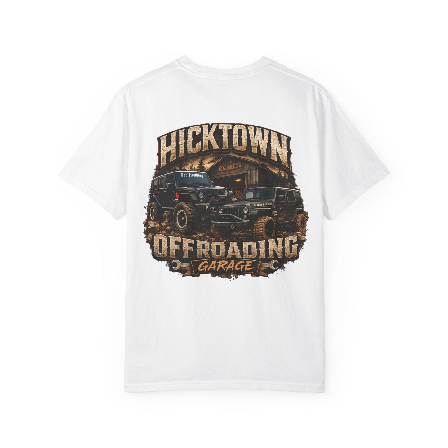 Hicktown Offroading Garage T-Shirt featuring Doc Holliday and Monkey Business