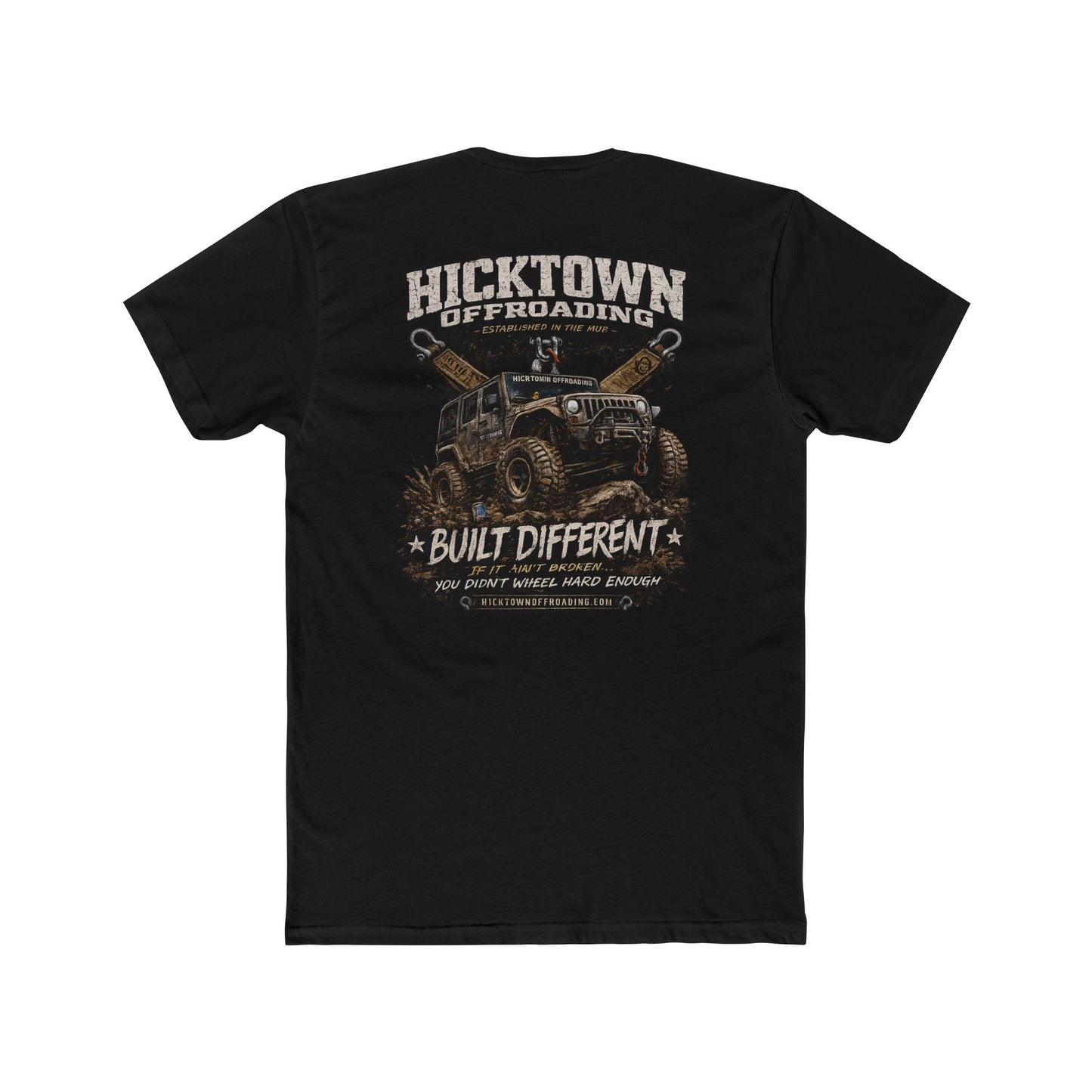Hicktown Offroading Tee — "Built Different" Jeep Graphic T-Shirt