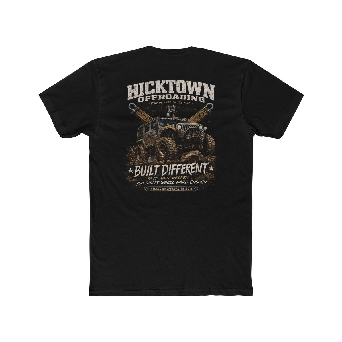 Hicktown Offroading Tee — "Built Different" Jeep Graphic T-Shirt