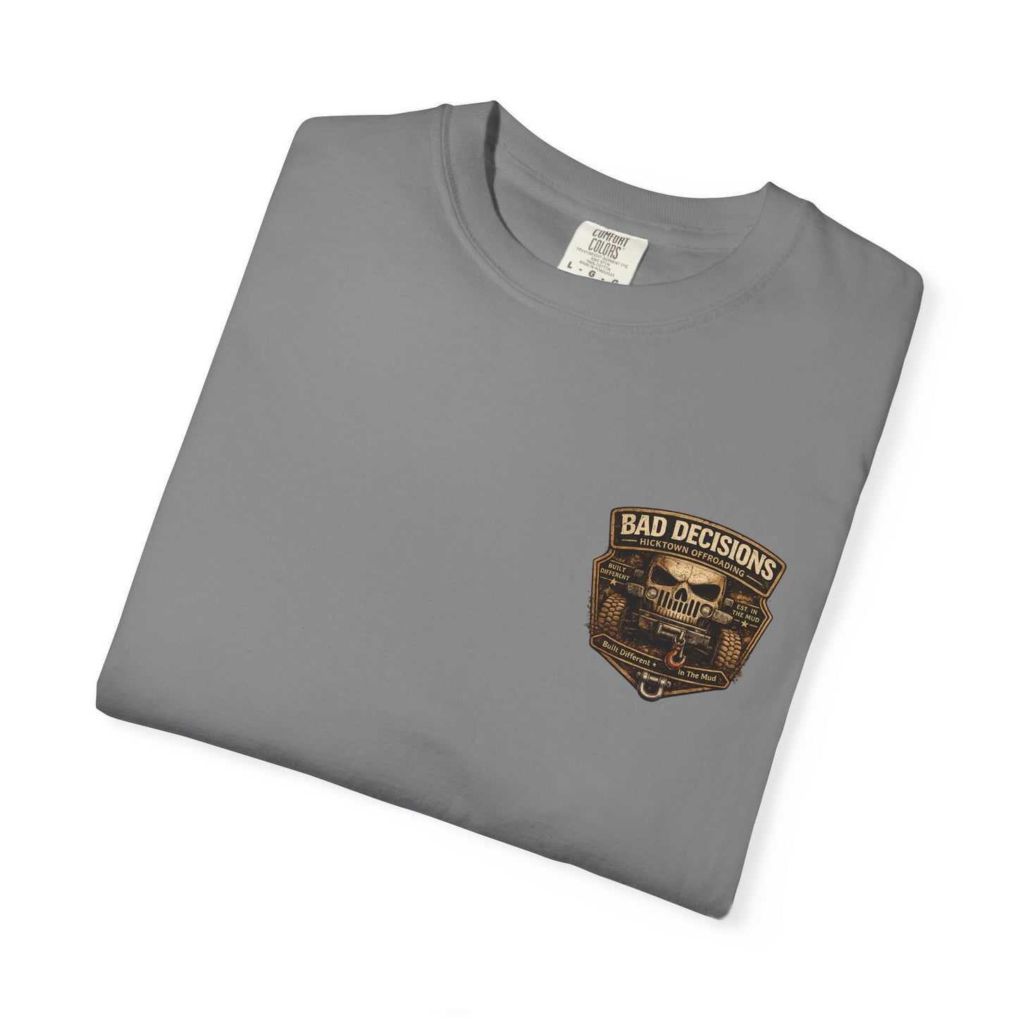 Bad Decisions Offroad T-Shirt — 'Mud • Mayhem • Memories' Jeep Skull Graphic