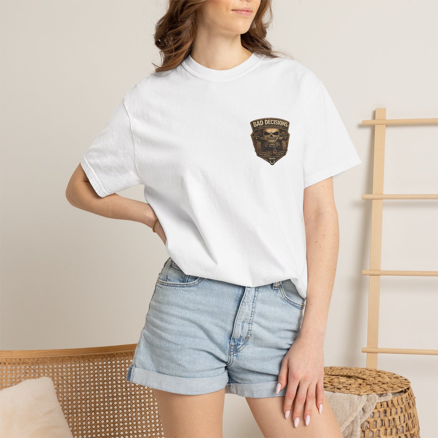 Bad Decisions Offroad T-Shirt — 'Mud • Mayhem • Memories' Jeep Skull Graphic