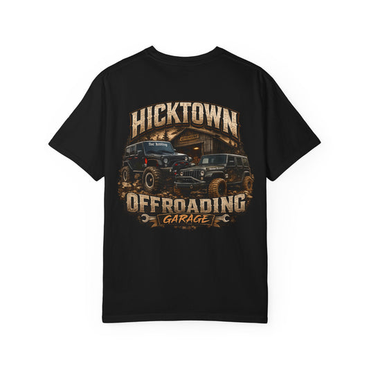 Hicktown Offroading Garage T-Shirt featuring Doc Holliday and Monkey Business
