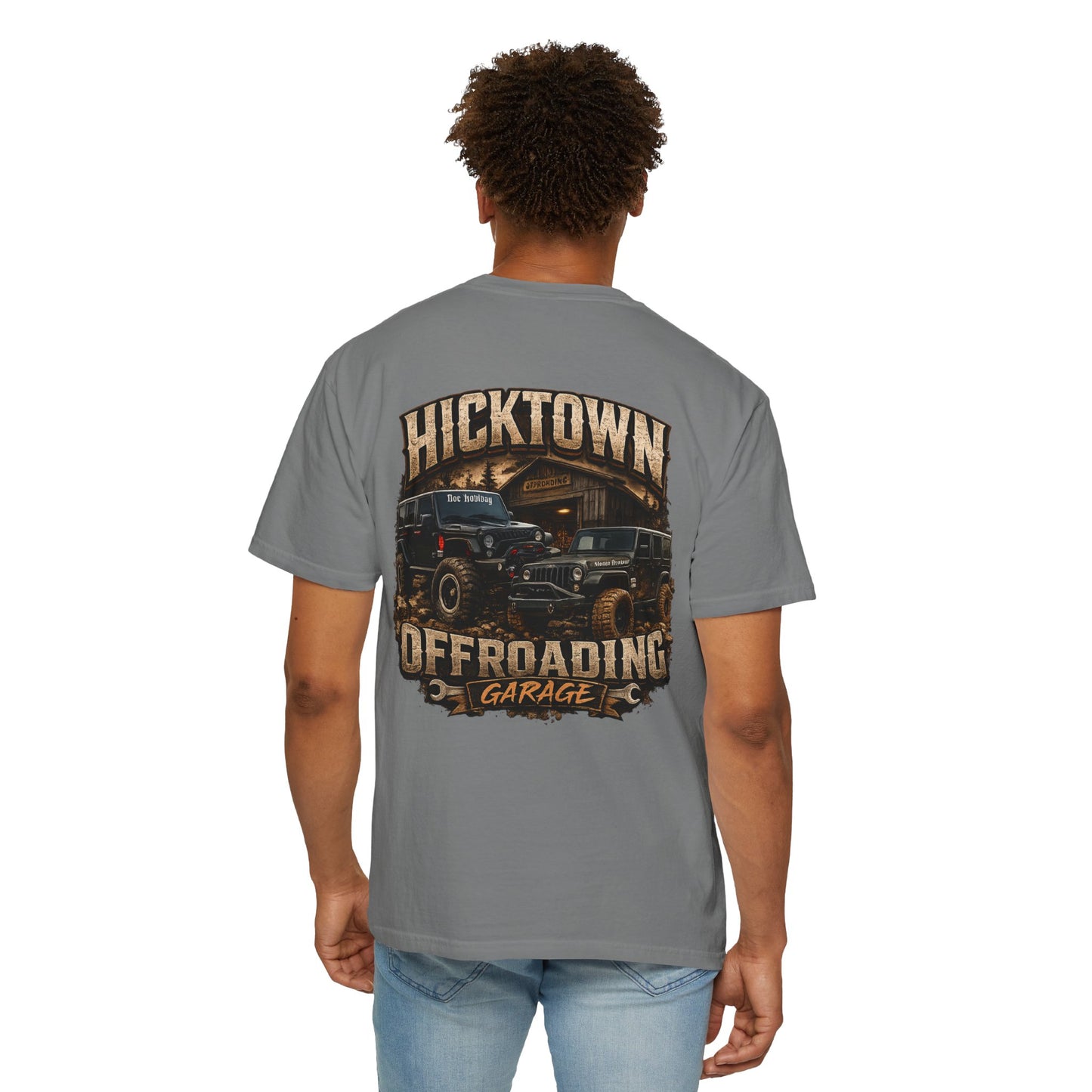 Hicktown Offroading Garage T-Shirt featuring Doc Holliday and Monkey Business