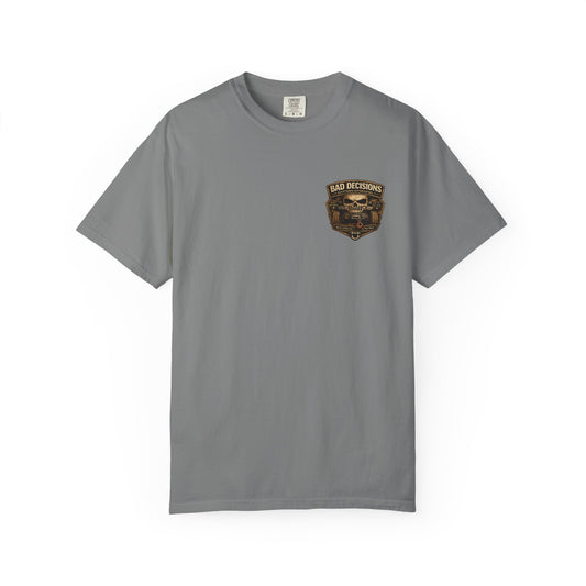 Bad Decisions Offroad T-Shirt — 'Mud • Mayhem • Memories' Jeep Skull Graphic