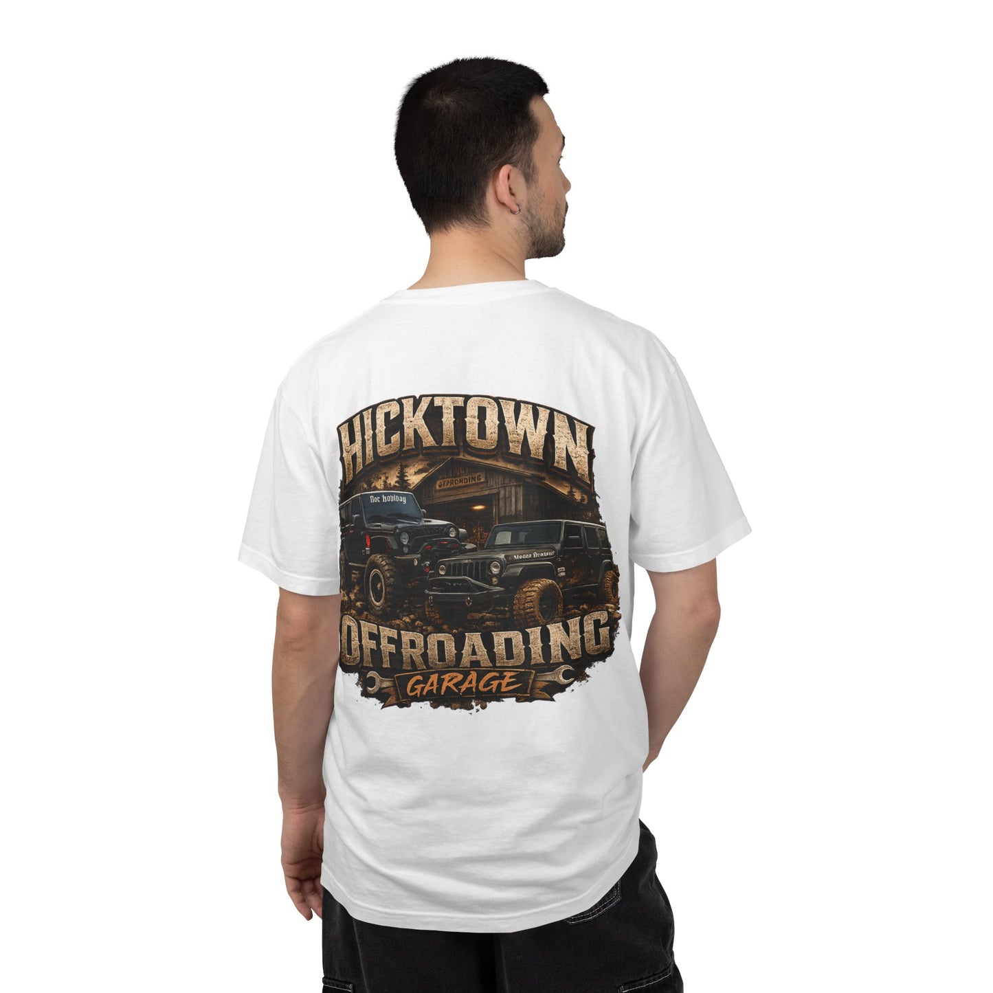 Hicktown Offroading Garage T-Shirt featuring Doc Holliday and Monkey Business